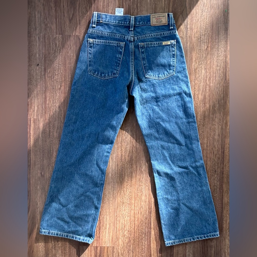 LEVI STRAUSS SIGNATURE Y2K Bootcut Jeans Medium Wash Classic Denim | Youth Sz 14 - Picture 3 of 8